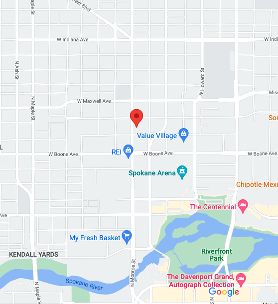 Map of office location in Spokane